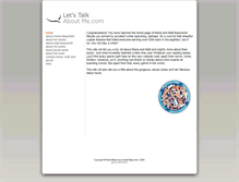 Tablet Screenshot of letstalkaboutme.com